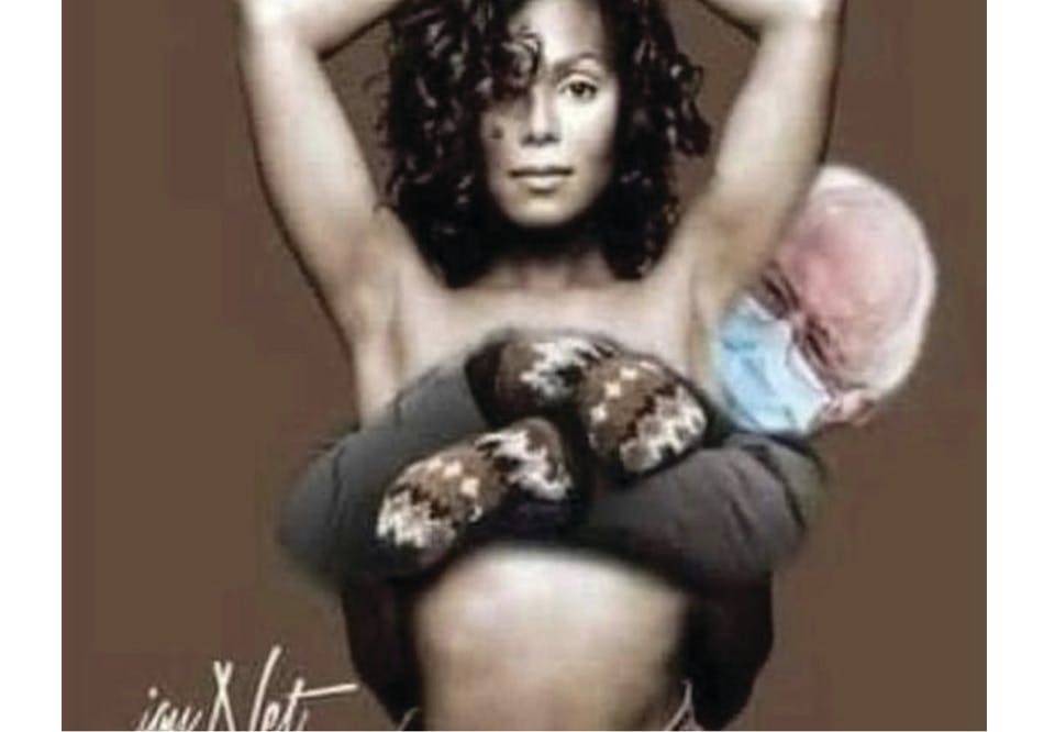 janet Janet Jackson naken bernie sanders dekker til votter